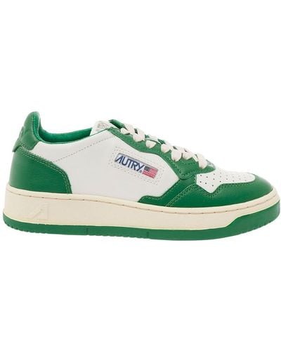 Autry 'Medalist' And Low Top Trainers With Logo Patch - Green