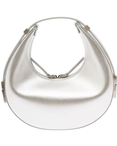 OSOI 'Mini Toni' Hobo Handbag With Engraved Logo - White