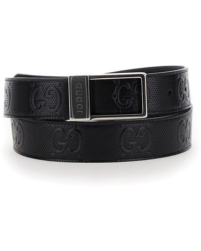 Gucci Belt With Rectangular Buckle - Black