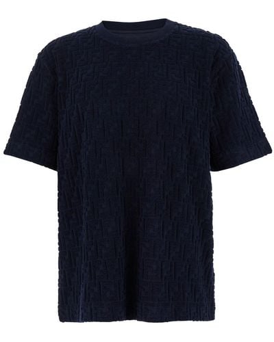 Fendi Ff Sleeves T-Shirt - Blue