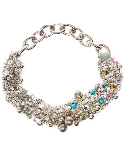 Dries Van Noten Necklace With Hand Embroidered - Metallic
