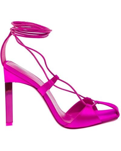 The Attico Adele Lace-up Pump Shoes - Pink
