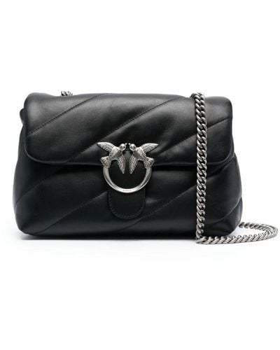Pinko 'Love Classic Puff' Shoulder Bag With Diagonal Maxi Quilti - Black