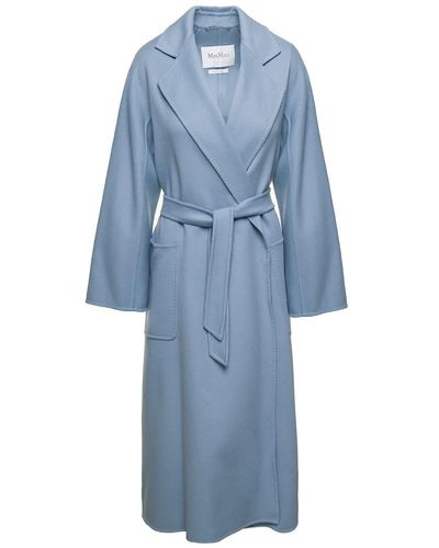 Max Mara 'cadmio' Wool And Cashmere Coat - Blue