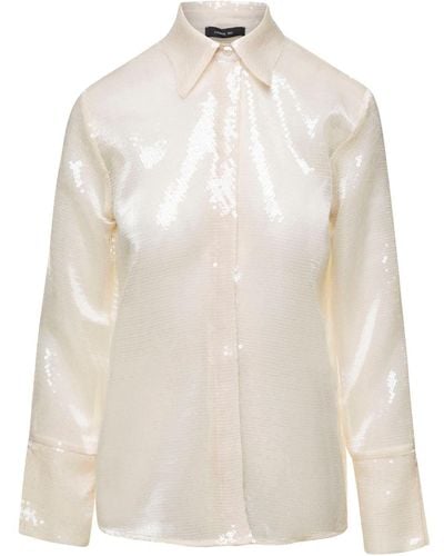 FEDERICA TOSI Camicia Con Paillettes All Over - Bianco