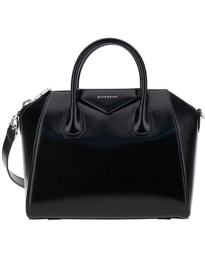Givenchy 'Small Antigona' Crossbody Bag With Debossed Logo - Black