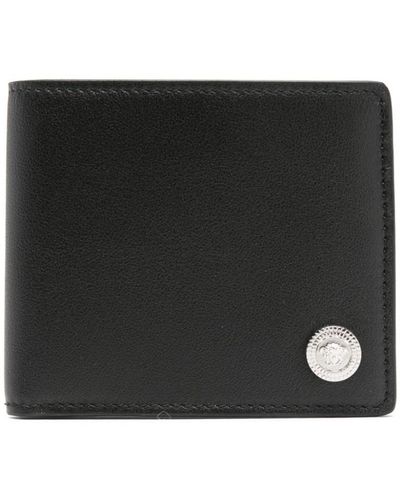 Versace Bi-Fold Wallet With Medusa Biggie - Black