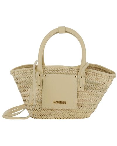 Jacquemus 'Le Panier Soli' And Tote Bag With Patch Pocket - Metallic