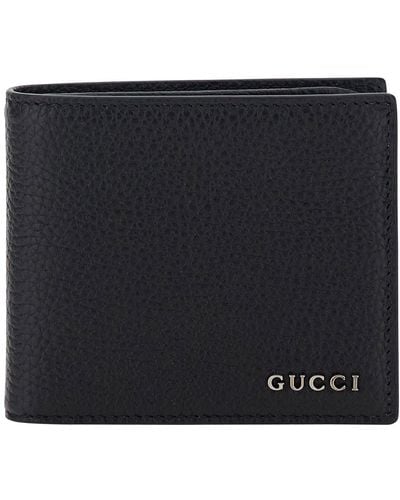 Gucci Bi-Fold Wallet With Logo Detail - Black
