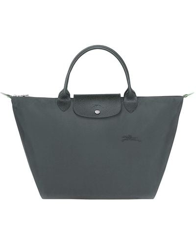 Longchamp 'M Le Pliage Original' Shoulder Bag With Embossed Logo - Blue