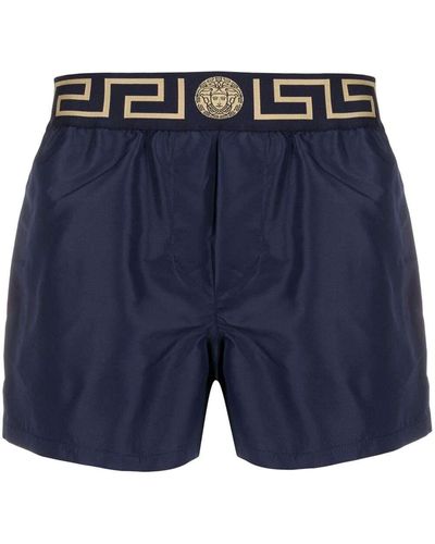 Versace Swimsuit With Logo - Blue