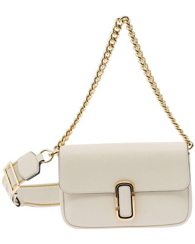 Marc Jacobs 'The J' Crossbody Bag With Logo Detail - Natural