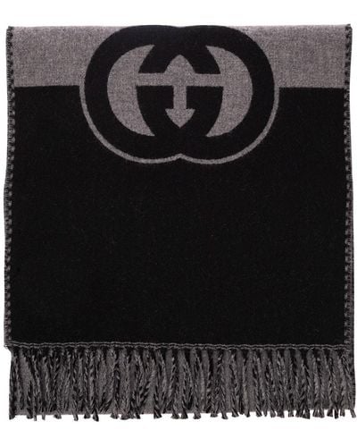 Gucci And Scarf With Interlocking G - Black