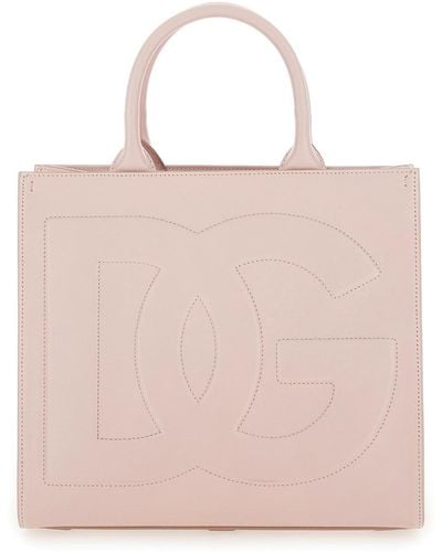 Dolce & Gabbana 'Dg Daily' Handbag With Dg Embroidery - Pink