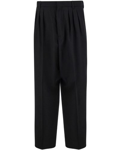 KENZO Trousers With Pences - Black