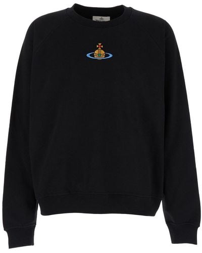 Vivienne Westwood Crewneck Sweatshirt With Orb Print - Black