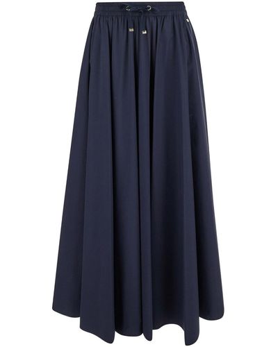 Herno Long Pleated Skirt - Blue