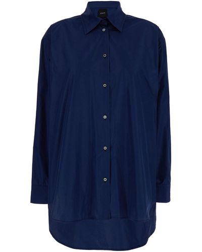 Plain Camicia Oversize - Blu
