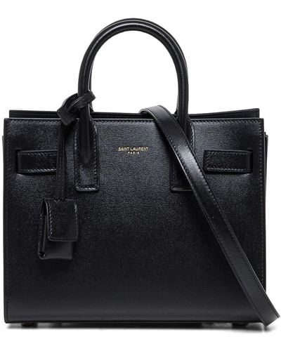 Saint Laurent Nano Sac Du Jour Leather Handbag - Black