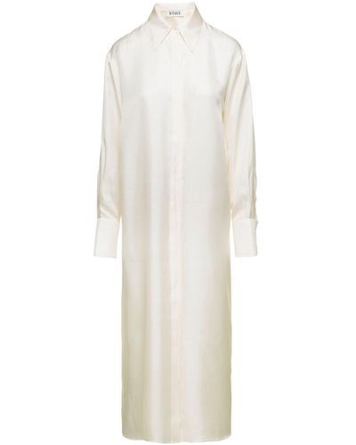 Rohe Ivory Shirt Dress With Cut-Out - White