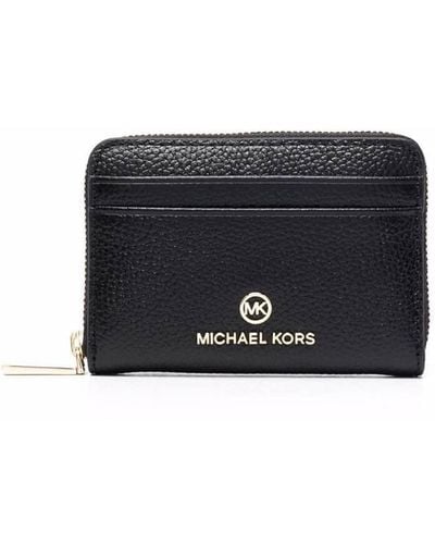 MICHAEL Michael Kors Leather Wallet With Metal Logo - Black