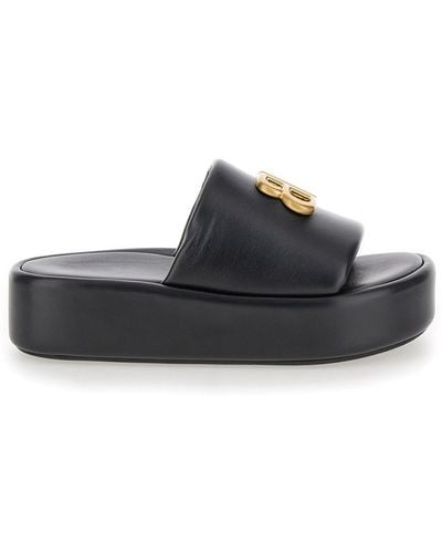 Balenciaga Platform Sandal Bb - Black