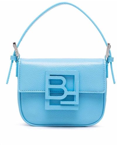 BY FAR Alfie Lagoon Mini Light Blue Leather Handbag