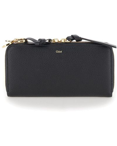 Chloé Wallet With Logo - Black