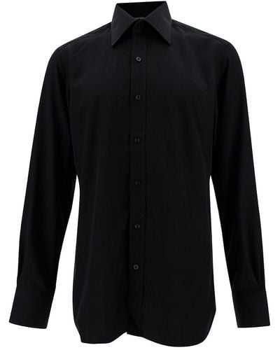 Tom Ford Shirt With Pointed Collar - Black