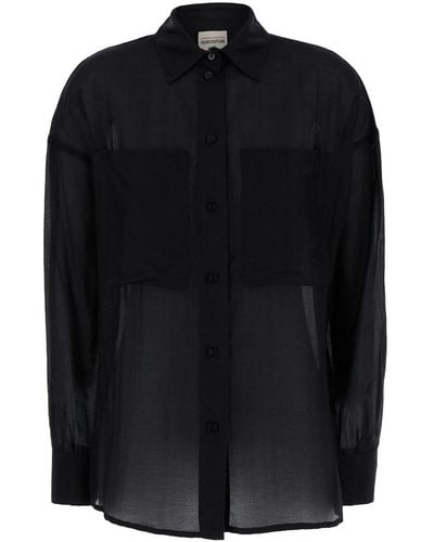 Semicouture Semi-Sheer Shirt - Black