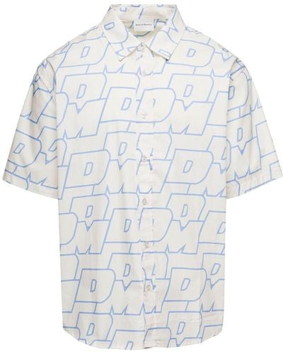Drole de Monsieur Shirt With All-Over Ddm Print - White