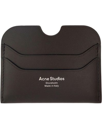 Acne Studios Portacarte Con Logo Laminato Sul Fronte - Nero