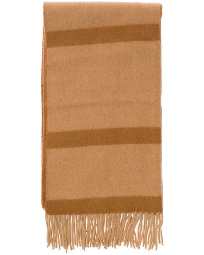 Totême Monogram jacquard wool scarf - Marrone