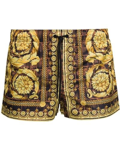 Versace Shorts Baroccodile - Giallo