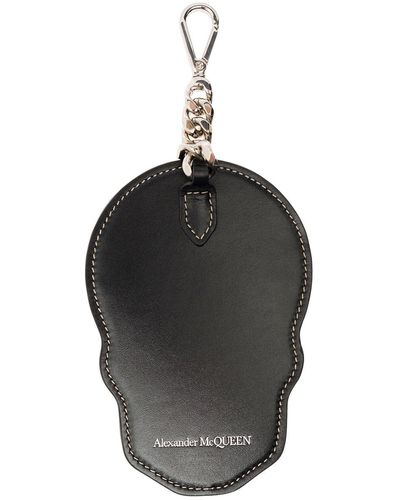 Alexander McQueen Cardholder Clip Skull Design - Black