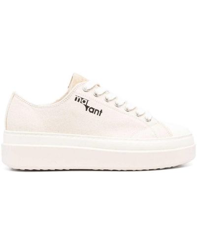 Isabel Marant Trainers With Platform And Logo Detail - White