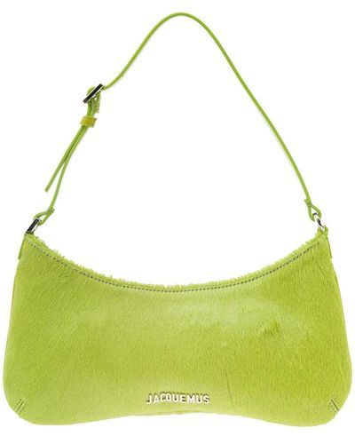 Jacquemus 'bisou' Handbag With Logo Detail In Ponyskin Woman - Green