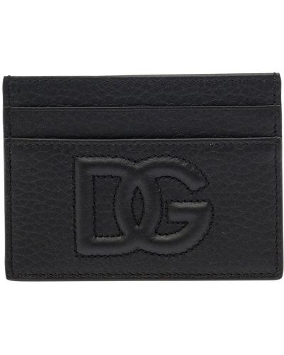 Dolce & Gabbana Card-Holder With Quilted Logo - Black