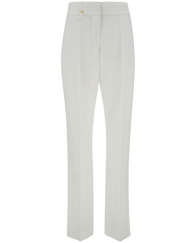 Jacquemus 'Le Pantalon Tibau' Tailored High-Waisted Trousers - White