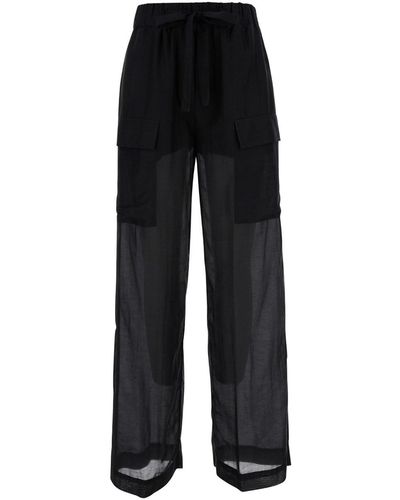 Semicouture Trousers With Pockets - Black