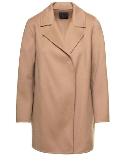 Theory 'Clairene' Jacket With Notched Revers - Natural
