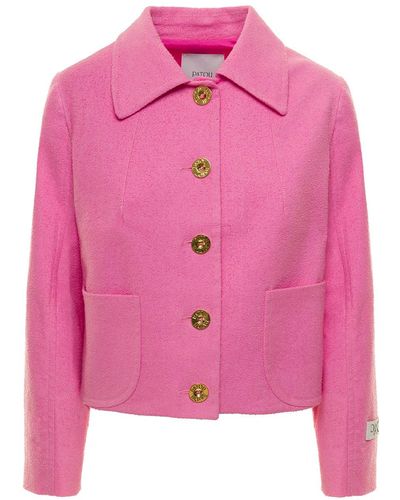 Patou Jacket With Branded Buttons - Pink