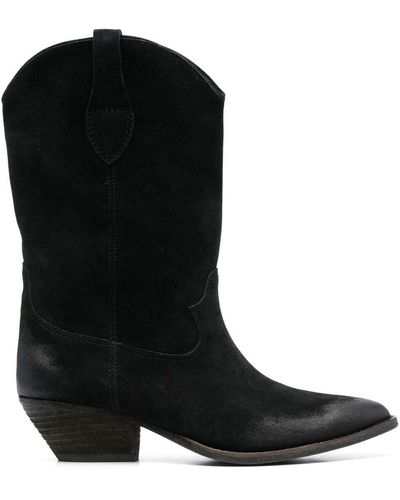 Ash Dalton Leather Boots - Black