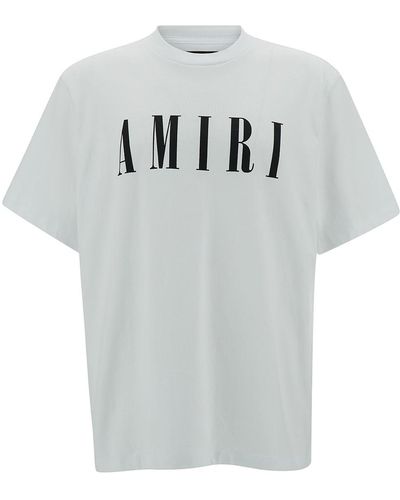 Amiri T-Shirt With Contrasting Logo Print - Grey