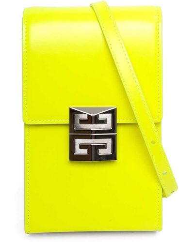 Givenchy 4g Mini Vertical Leather Crossbody Bag - Yellow