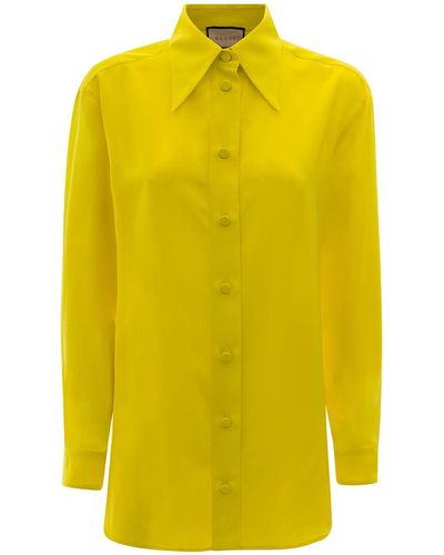Gucci Crepe De Chine Shirt - Yellow