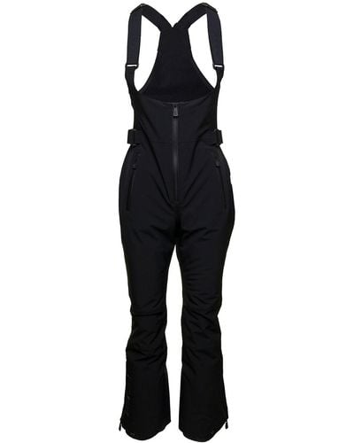 3 MONCLER GRENOBLE Ski Suit With Adjustable Suspenders - Black