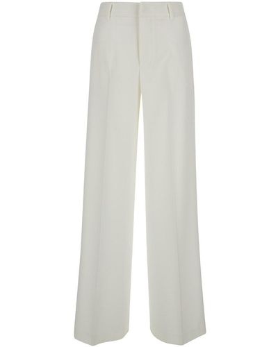 PT Torino Tailored 'Lorenza' High Waisted Pants - White