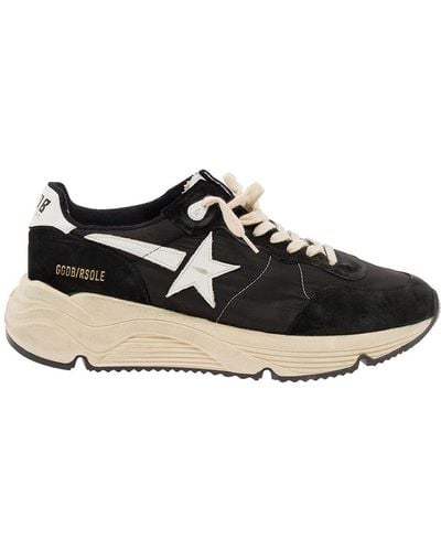 Golden Goose 'Running' Low Top Trainers With Star Patch - Black