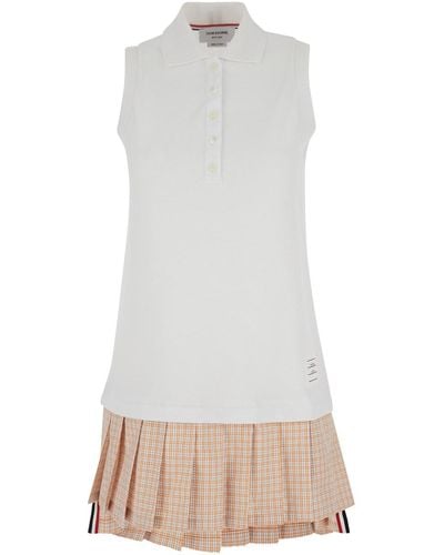 Thom Browne Mini And Polo Dress - White